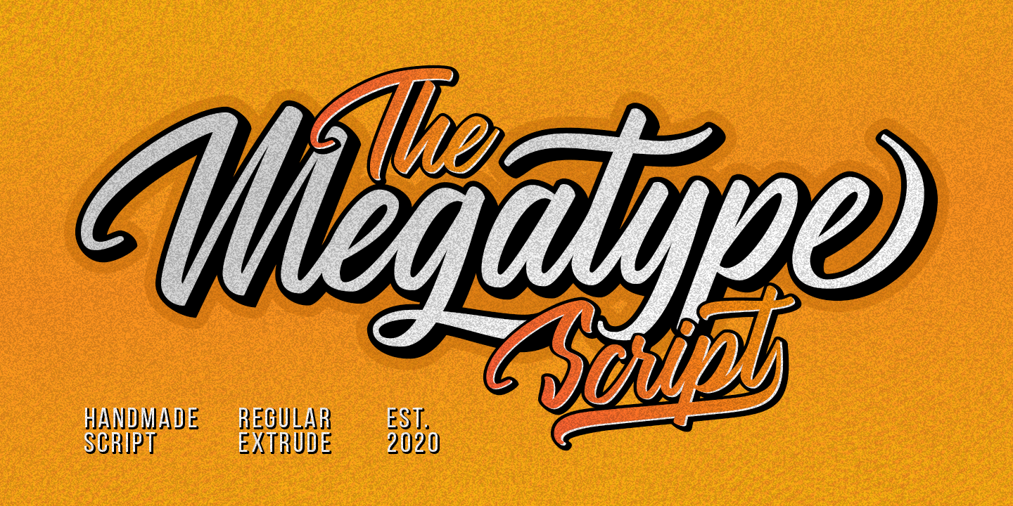 Ejemplo de fuente Megatype Script #1